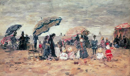 Ombrelli sulla spiaggia, Trouville, 1886